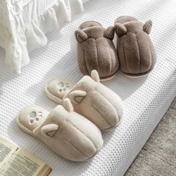women slippers men winter flip flops soft slides keep warm and velvet cute simple cartoon ears animal non-slip home slippers, Black
women slippers men winter flip flops soft slides keep warm and velvet cute simple cartoon ears animal non-slip home slippers, Black