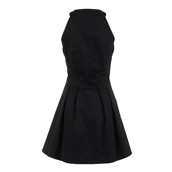 casual dresses spring and summer black hanging neck off shoulder slim dress women's european american sleeveless hepburn skirt, Black;gray
casual dresses spring and summer black hanging neck off shoulder slim dress women's european american sleeveless hepburn skirt, Black;gray