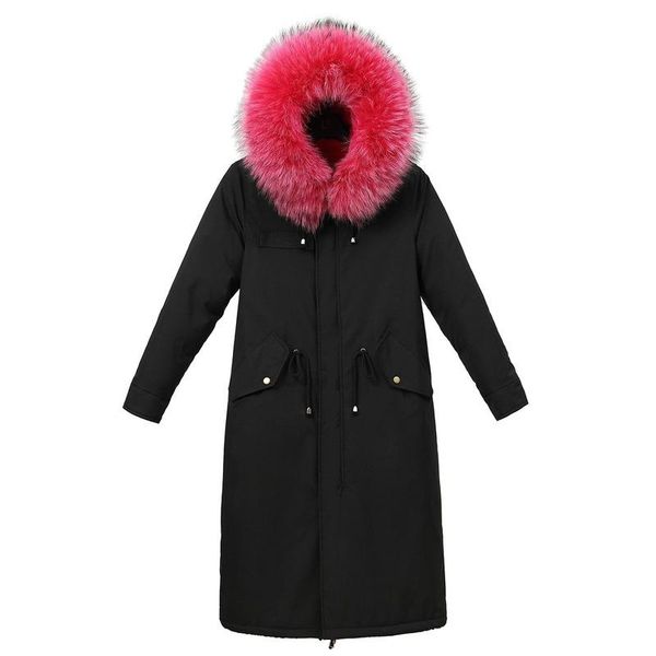 women's down & parkas snow coat long winter ladies big fur collar cotton jacket hooded clothing lining thick 2021 women, Black
women's down & parkas snow coat long winter ladies big fur collar cotton jacket hooded clothing lining thick 2021 women, Black