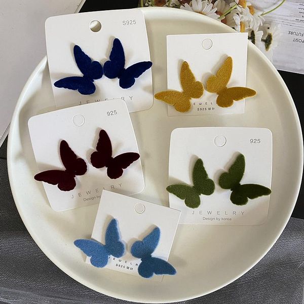 stud mengjiqiao korea fashion autumn winter flocking butterfly earrings for women elegant velvet bowknot pendientes jewelry, Golden;silver
stud mengjiqiao korea fashion autumn winter flocking butterfly earrings for women elegant velvet bowknot pendientes jewelry, Golden;silver