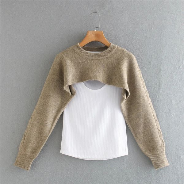 2021 new autumn fashion contrast patchwork with t-shirt knitted sweater women o-neck long sleeve high street rgpk, White;black
2021 new autumn fashion contrast patchwork with t-shirt knitted sweater women o-neck long sleeve high street rgpk, White;black