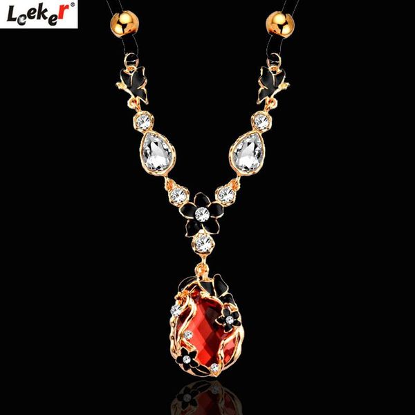 leeker retro jewelry big cubic zirconia pendant women statement necklace black leather chain 189 lk7, Golden;silver
leeker retro jewelry big cubic zirconia pendant women statement necklace black leather chain 189 lk7, Golden;silver