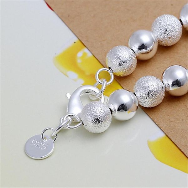 charms 8mm bead silver color bracelets for women men wedding chain fashion jewelry christmas gifts h084 h jllwao, Black
charms 8mm bead silver color bracelets for women men wedding chain fashion jewelry christmas gifts h084 h jllwao, Black