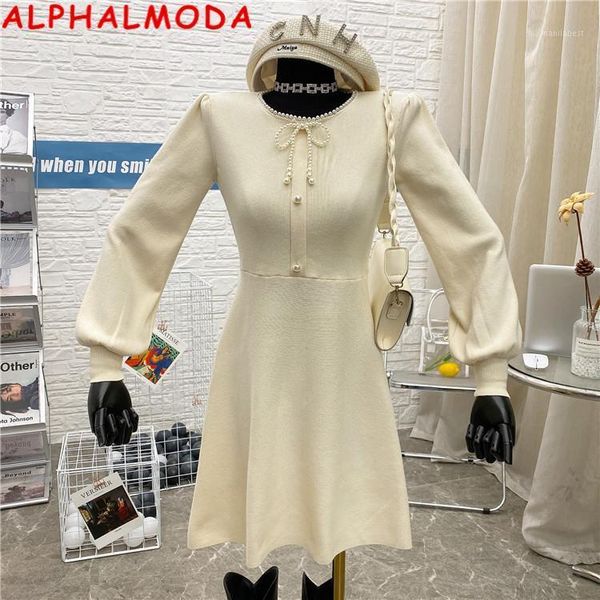 alphalmoda 2020 autumn new beaded collar long-sleeved a-line knitting dress solid color long-sleeved women elegant dress1, Black;gray
alphalmoda 2020 autumn new beaded collar long-sleeved a-line knitting dress solid color long-sleeved women elegant dress1, Black;gray