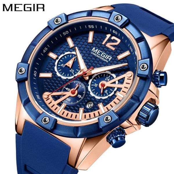 megir men watch male silicone strap sport quartz chronograph wrist watch men clock sportsman wear gift, Slivery;brown
megir men watch male silicone strap sport quartz chronograph wrist watch men clock sportsman wear gift, Slivery;brown