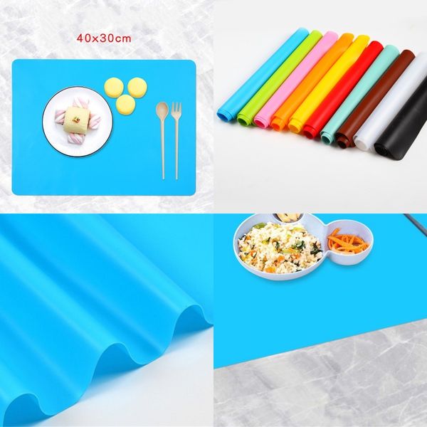 40x30cm silicone table mat children placemat non slip soft square foldable knead dough pad kitchen tool polychromatic 3 6cs f2
40x30cm silicone table mat children placemat non slip soft square foldable knead dough pad kitchen tool polychromatic 3 6cs f2