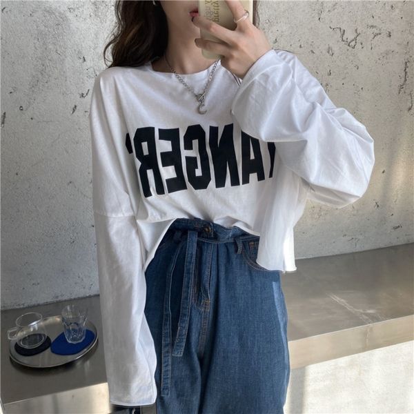 co5gx loose bf languid long coat letter printed new t-shirt t-shirt autumn fashion 2020 sleeve ins women's loose and thin kg4vo, White
co5gx loose bf languid long coat letter printed new t-shirt t-shirt autumn fashion 2020 sleeve ins women's loose and thin kg4vo, White