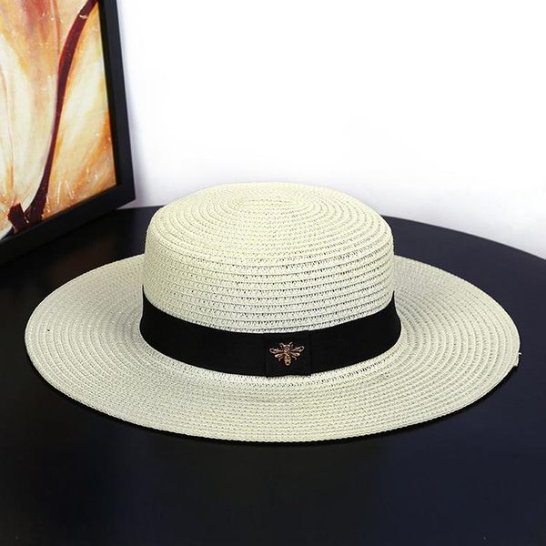 wide brim hats sun hat small bee straw european and american retro gold woven women's loose sunscreen flat sunshade, Blue;gray
wide brim hats sun hat small bee straw european and american retro gold woven women's loose sunscreen flat sunshade, Blue;gray