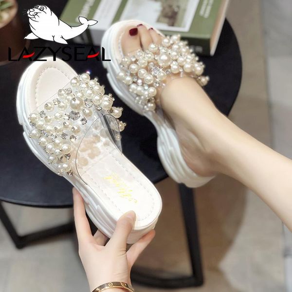 lazyseal pearl wedge thick bottom flip flops platform slippers women shoes woman shoestransparent beach slipper, Black
lazyseal pearl wedge thick bottom flip flops platform slippers women shoes woman shoestransparent beach slipper, Black