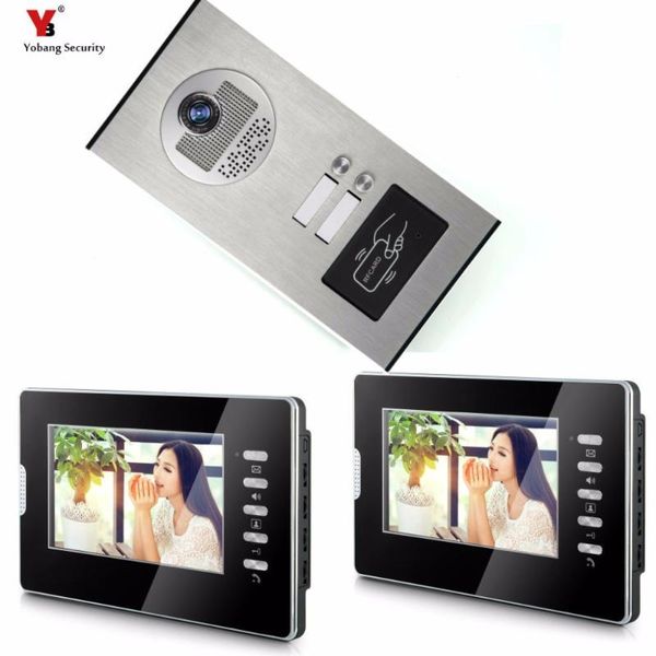 yobang security wired 7" video intercom door phone 2 white monitors doorbell camera for 2 family apartment + rfid access system
yobang security wired 7" video intercom door phone 2 white monitors doorbell camera for 2 family apartment + rfid access system