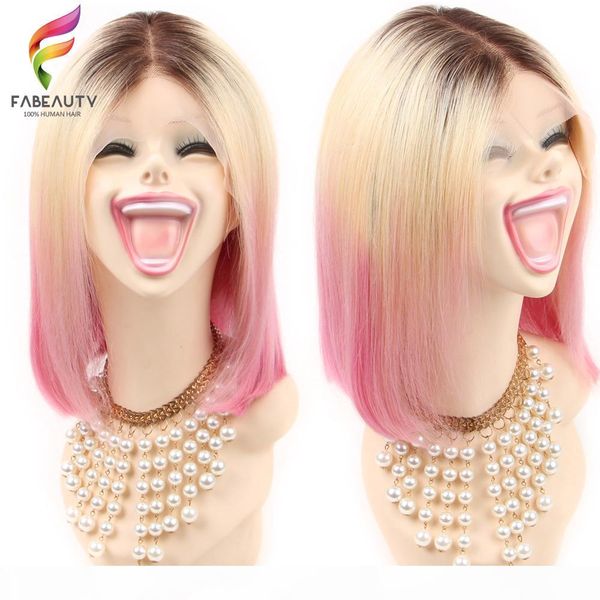 ombre 1b 613 pink short bob wig pre plucked brazilian straight lace front human hair wigs with baby hair 13*4 lace remy wig, Black
ombre 1b 613 pink short bob wig pre plucked brazilian straight lace front human hair wigs with baby hair 13*4 lace remy wig, Black