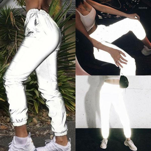 women casual harem sweatpants reflective pants loose streetwear hip hop dance party night club trousers pantalon w31, Black;white
women casual harem sweatpants reflective pants loose streetwear hip hop dance party night club trousers pantalon w31, Black;white