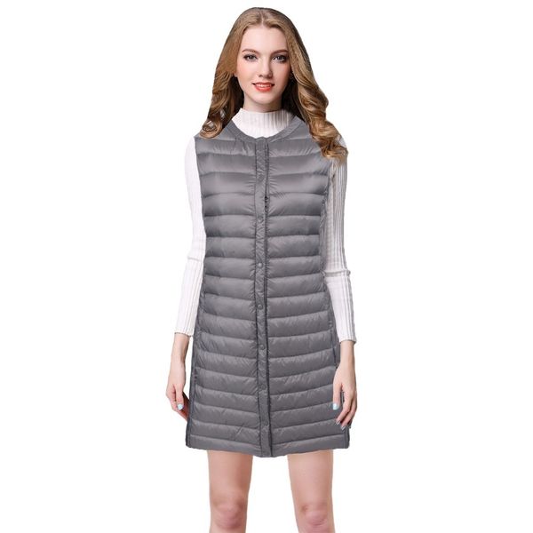2021 new ultra light women vest windproof lightweight warm waistcoat female down coat long slim sleeveless 2dhz, Black;white
2021 new ultra light women vest windproof lightweight warm waistcoat female down coat long slim sleeveless 2dhz, Black;white