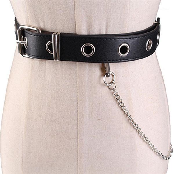 hip-hop detachable waist belt women grommet adjustable waist band chain punk belts lady fashion silver pin buckle waistband1, Black;brown
hip-hop detachable waist belt women grommet adjustable waist band chain punk belts lady fashion silver pin buckle waistband1, Black;brown