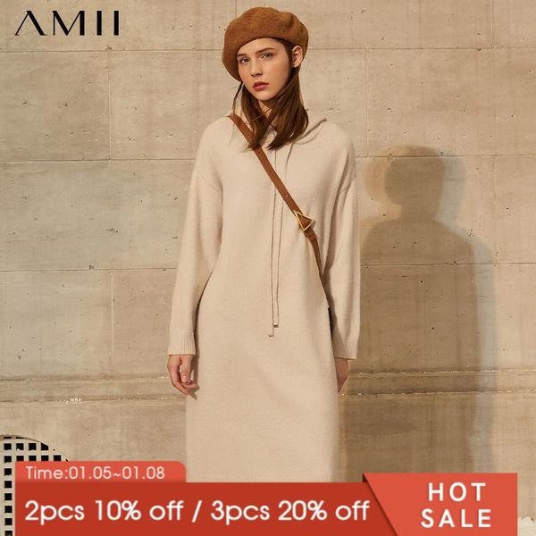 amii minimalism autumn winter dresses for women fashion school style hooded knitted sweater dress causal female dress 12070561, Black;gray
amii minimalism autumn winter dresses for women fashion school style hooded knitted sweater dress causal female dress 12070561, Black;gray