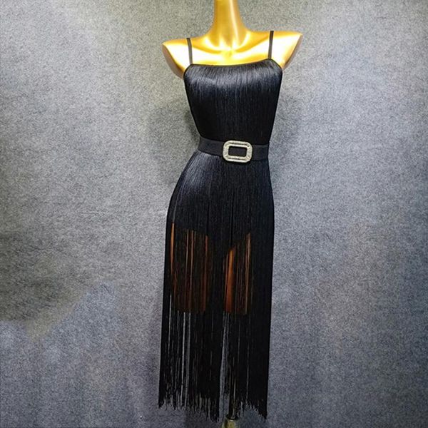 stage wear latin dance dress women female black tassel sleeveless dresses clothing rumba cha samba dancing performance dn3376, Black;red
stage wear latin dance dress women female black tassel sleeveless dresses clothing rumba cha samba dancing performance dn3376, Black;red