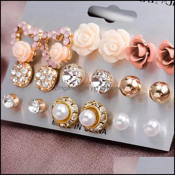 stud earrings jewelry 9pair/set mix style gold color zircon flower earring set crystal heart for women girl fashion gift drop delivery 2021, Golden;silver
stud earrings jewelry 9pair/set mix style gold color zircon flower earring set crystal heart for women girl fashion gift drop delivery 2021, Golden;silver