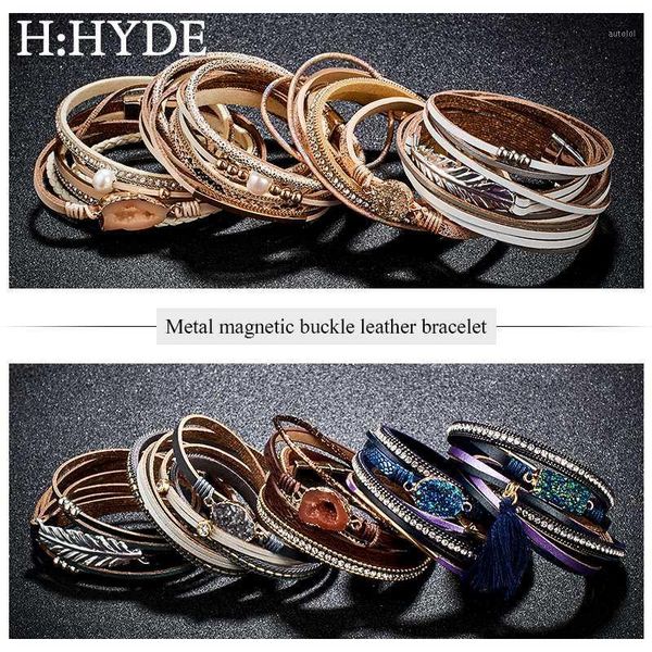 h:hyde fashion pearl multilayer leather bracelet bangle for woman vintage charm pendant bracelets pulseira jewelry1, White
h:hyde fashion pearl multilayer leather bracelet bangle for woman vintage charm pendant bracelets pulseira jewelry1, White