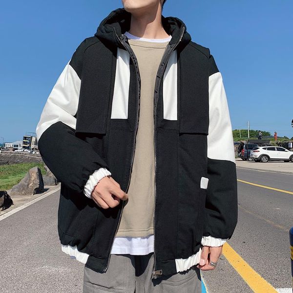 justar men's new winter hooded sports thickened warm big coat fashion casual cotton padded coat, Black
justar men's new winter hooded sports thickened warm big coat fashion casual cotton padded coat, Black