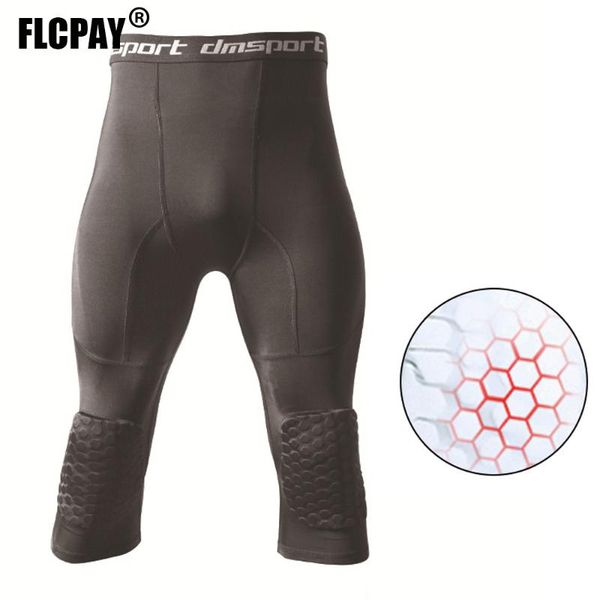 running pants men's sports cropped honeycomb knee pads anti-collision basketball fitness training leggings, Black;blue
running pants men's sports cropped honeycomb knee pads anti-collision basketball fitness training leggings, Black;blue