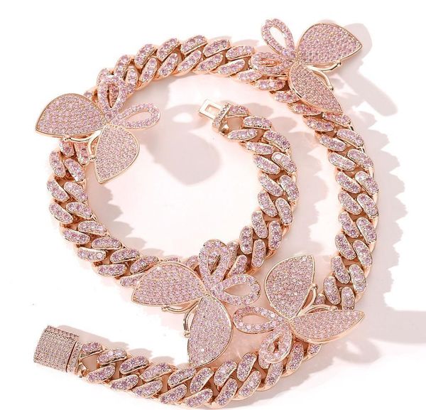 1m choker pink diamond butterfly necklace hiphop chain 14k electroplate copper made jllbsr bde_jewelry, Silver
1m choker pink diamond butterfly necklace hiphop chain 14k electroplate copper made jllbsr bde_jewelry, Silver