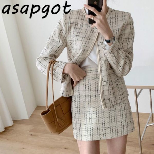 asapgot temperament wild o neck plaid blazer coat vintage high waist skirt chic slim fashion 2 sets blazer & suits skirt suits1, White
asapgot temperament wild o neck plaid blazer coat vintage high waist skirt chic slim fashion 2 sets blazer & suits skirt suits1, White