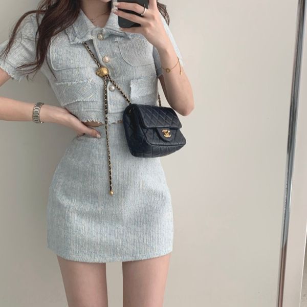 2020 summer new light blue coat coatjacket coatsmall fragrance romantic short coat hip wrap a-line short skirt set y9ab4, Gray
2020 summer new light blue coat coatjacket coatsmall fragrance romantic short coat hip wrap a-line short skirt set y9ab4, Gray