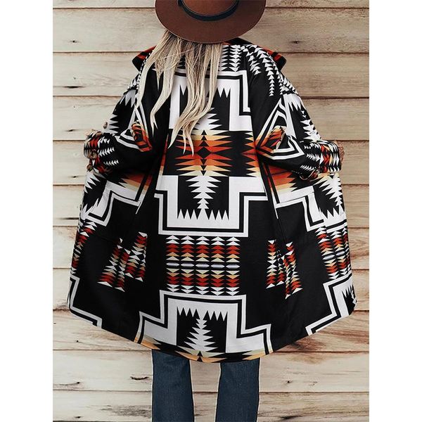 autumn and winter vintage card korean style thick warm woolen casual streetwear loose printing mid-length button fashion coat, Black
autumn and winter vintage card korean style thick warm woolen casual streetwear loose printing mid-length button fashion coat, Black