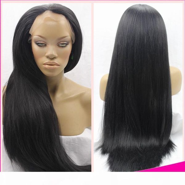 full lace wigs black silky straight long wigs heat resistant glueless synthetic lace front wigs with baby hair africa american wig
full lace wigs black silky straight long wigs heat resistant glueless synthetic lace front wigs with baby hair africa american wig