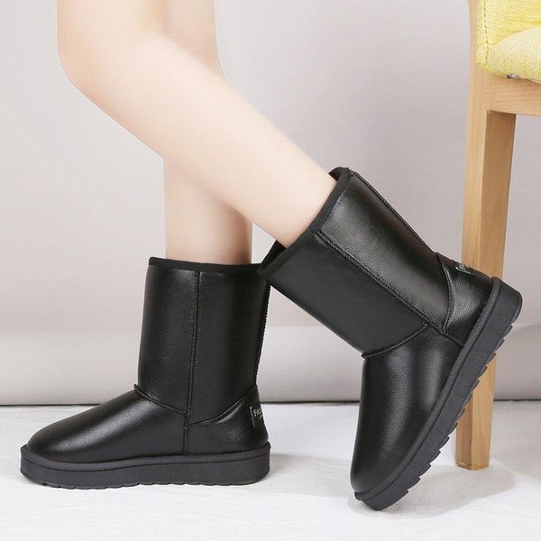 woman platform warm cotton shoes dropshipping classic women's waterproof snow boots winter thicken plush pu leather ankle boots, Black
woman platform warm cotton shoes dropshipping classic women's waterproof snow boots winter thicken plush pu leather ankle boots, Black