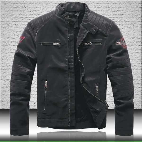 men's fur & faux men leather jackets coats 2021 mens biker jacket embroidery winter thick coat quality casual black bomber
men's fur & faux men leather jackets coats 2021 mens biker jacket embroidery winter thick coat quality casual black bomber