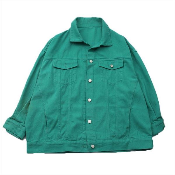 perhaps u green brick red purple dark green section denim jacket button long sleeves loose jean jackets turn down collar c0215, Black;brown
perhaps u green brick red purple dark green section denim jacket button long sleeves loose jean jackets turn down collar c0215, Black;brown