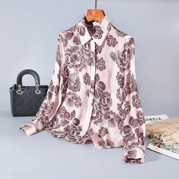2020 new silk shirts printed down shirt long sleeve cardigan women's early spring boutique fashion uu5u, White
2020 new silk shirts printed down shirt long sleeve cardigan women's early spring boutique fashion uu5u, White