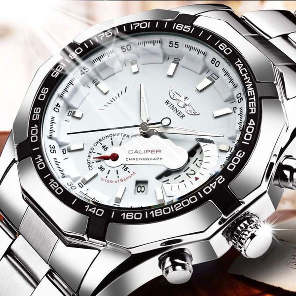 watch men's fashion leisure large winner dial steel belt automatic mechanical watch men's watch, Slivery;brown
watch men's fashion leisure large winner dial steel belt automatic mechanical watch men's watch, Slivery;brown