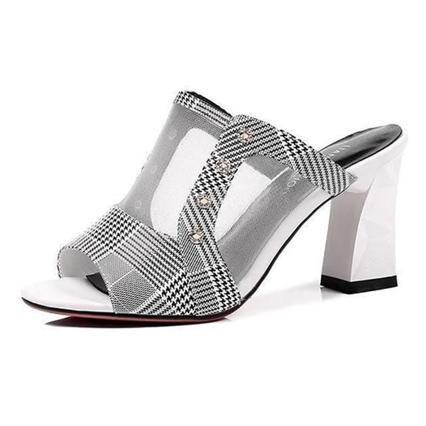 2020 peep toe high heels sandals women summer shoes plaid design elegant ladies party shoes square heel 7.5cm a2482 #sg9d, Black
2020 peep toe high heels sandals women summer shoes plaid design elegant ladies party shoes square heel 7.5cm a2482 #sg9d, Black