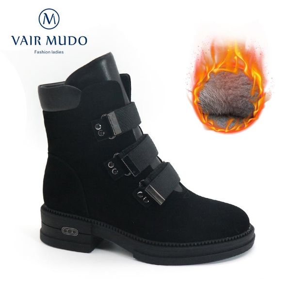 boots vair mudo ankle boot shoes women snow winter warm wool low heels fashion genuien leather round toe waterprooform dx34, Black
boots vair mudo ankle boot shoes women snow winter warm wool low heels fashion genuien leather round toe waterprooform dx34, Black
