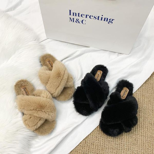 slippers 2021 autumn and winter fur for women's outer wear fashion all-match cross flat net red lazy, Black
slippers 2021 autumn and winter fur for women's outer wear fashion all-match cross flat net red lazy, Black