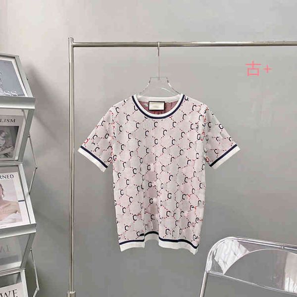 2022 factory wholesale new 21 summer full print jacquard round neck short sleeve commuter celebrity style women's t-shirt fashion, White
2022 factory wholesale new 21 summer full print jacquard round neck short sleeve commuter celebrity style women's t-shirt fashion, White
