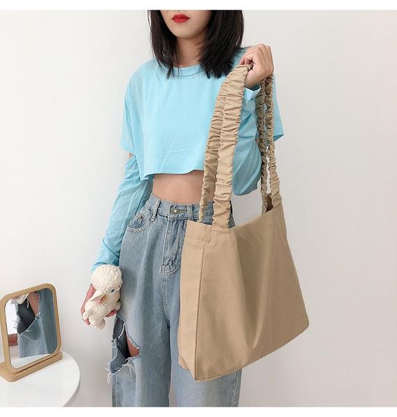 cross body korean fashion pleated strap shoulder bag women pure color big collage student book messenger designer bags
cross body korean fashion pleated strap shoulder bag women pure color big collage student book messenger designer bags