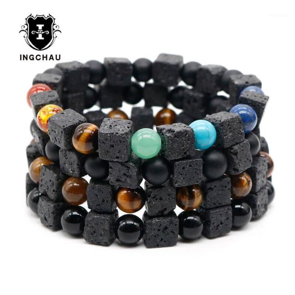 beaded, strands natural square yoga mala 7 chakra bracelets healing lava rock stone bracelet men jewelry pulseira masculina drop gb-201, Black
beaded, strands natural square yoga mala 7 chakra bracelets healing lava rock stone bracelet men jewelry pulseira masculina drop gb-201, Black