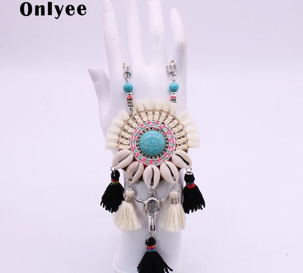 onlyee new bohemian necklace hand-knitted leather rope ms. tassel statement necklace fashion shell flower friendship44, Golden;silver
onlyee new bohemian necklace hand-knitted leather rope ms. tassel statement necklace fashion shell flower friendship44, Golden;silver