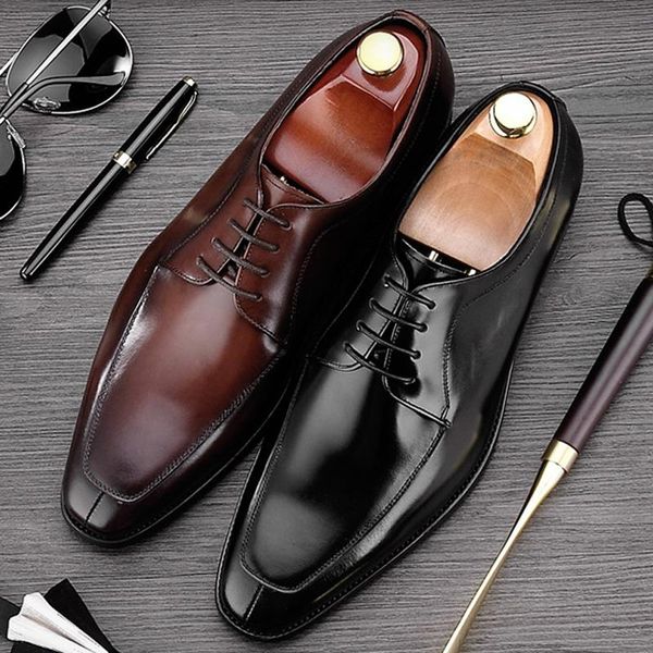 genuine leather men's handmade oxfords formal dress round toemale wedding flats luxury designer shoes for man bql41, Black
genuine leather men's handmade oxfords formal dress round toemale wedding flats luxury designer shoes for man bql41, Black