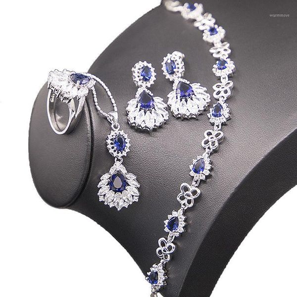 Blue Sapphire Jewelry Sets For Women Silver 925 Necklace Earrings Ring Pendant Bracelet With Gift Box1, Black
Blue Sapphire Jewelry Sets For Women Silver 925 Necklace Earrings Ring Pendant Bracelet With Gift Box1, Black