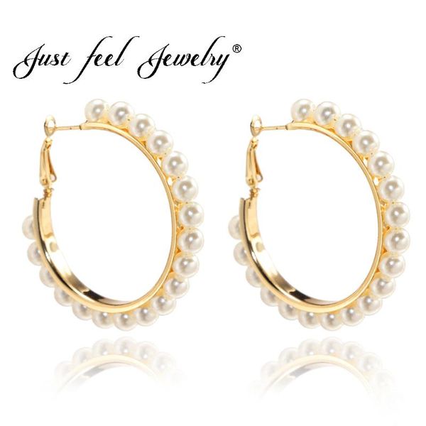 hoop & huggie just feel gold silver color imitation pearls big circle earrings steampunk rock wedding party jewelry, Golden;silver
hoop & huggie just feel gold silver color imitation pearls big circle earrings steampunk rock wedding party jewelry, Golden;silver