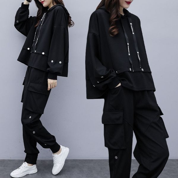 2020 new large size women's wear two piece suits in foreign new large early autumn style reduce age fat mm show thin fashion early autu, Gray
2020 new large size women's wear two piece suits in foreign new large early autumn style reduce age fat mm show thin fashion early autu, Gray