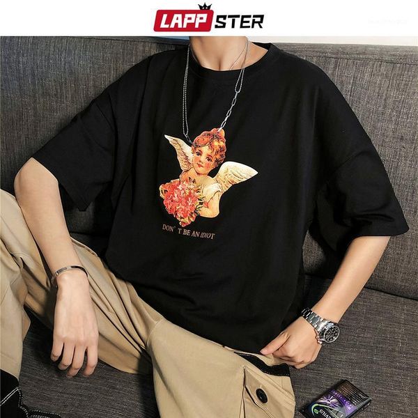 men's t-shirts lappster summer men angel harajuku tshirts 2021 arrival mens oversized hip hop cotton t-shirt male casual black graphic, White;black
men's t-shirts lappster summer men angel harajuku tshirts 2021 arrival mens oversized hip hop cotton t-shirt male casual black graphic, White;black
