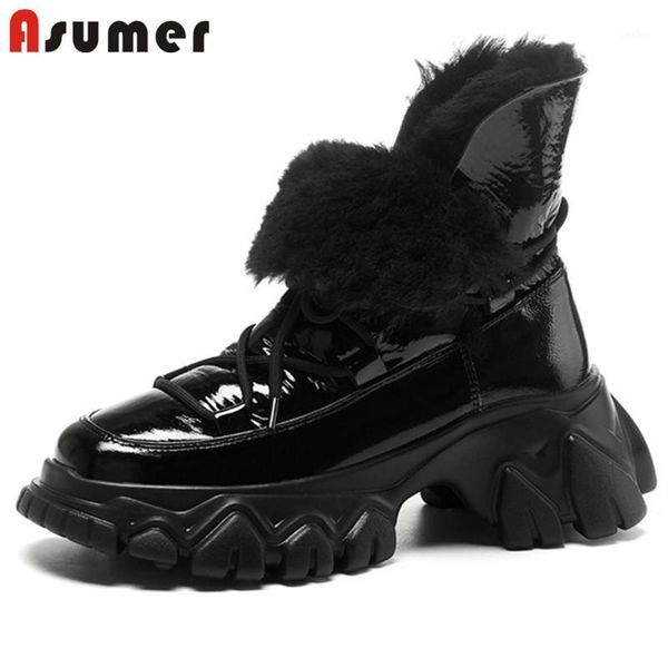 asumer 2021 snow boots women thick fur warm winter shoes round toe lace up comfortable platform ankle boots women1, Black
asumer 2021 snow boots women thick fur warm winter shoes round toe lace up comfortable platform ankle boots women1, Black