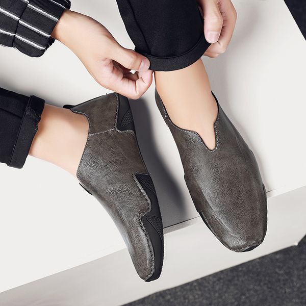 new arrival men shoes slip-on comfortable casual leather shoes hard-wearing loafers soft breathable driving, Black
new arrival men shoes slip-on comfortable casual leather shoes hard-wearing loafers soft breathable driving, Black