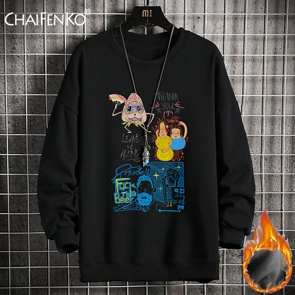 chaifenko new print sweatshirt men winter fleece fashion harajuku pullover hoodie men hip hop streetwear o-neck men sweatshirts q1225, Black
chaifenko new print sweatshirt men winter fleece fashion harajuku pullover hoodie men hip hop streetwear o-neck men sweatshirts q1225, Black