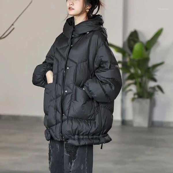 winter down coat women large size warm all-match new down jacket hooded zipper fashion casual loose coat 1, Black
winter down coat women large size warm all-match new down jacket hooded zipper fashion casual loose coat 1, Black